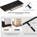 Fun Memories Floating Shelves - 2 Pack 12 Inch Rustic Wooden Wall Shelves - Extra Deeper & Thicker Wall Mounted Storage Shelf for Living Room, Kitchen, Farmhouse - 36" W x 12" D x 1.8"H - Rustic Black by CozyNest Decor