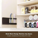 Magnetic & Adhesive Straw Organizer – Carbon Steel Utensil Holder for Reusable Straws, Chopsticks & Stirrers – Wall or Fridge Mount, Space-Saving Black Storage Rack by CozyNest Decor