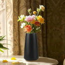 Simple Vase for Flowers Plants, Matte Vases for Modern Table Shelf Home Decor Wedding Boho Decor, 6" H Frosted Elegant Ceramic Vase for Pampas Grass Fluffy Stem Bouquet Lavender Flowers (Black, 4) by GreenHaven Gardens