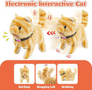 Walking Cat Toy for Kids with Backpack,Electronic Pet Puppy W/Walking&Barking,Interactive Plush Stuffed Toys,Puppy Pet Care Gifts for Girls Boys Toddlers 3 4 5 Year Old Boys by TinyTreasures Baby Boutique