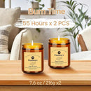 Sage & Citrus Scented Candle Set 2 Pack – Natural Soy Wax Hand-Poured – 60 Hour Long Lasting Burn – Relax and Relieve Stress – Premium Aromatherapy Candle for Home Decor, Gifts by CozyNest Decor