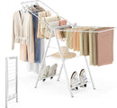 APEXCHASER Drying Rack Clothing, Clothes Drying Rack Foldable, Metal Laundry Drying Rack Collapsible for Sweater Towel Indoor Outdoor, Gullwing Clothes Rack Drying with Height Adjustable Rails, White by TinyTreasures Baby Boutique