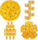 RoomyRoc Magnetic Fidget Sphere - Pentagons Magnets Balls - 12 Piece Set - Crystal Orange - Magnet Fidgets Toy - Creativity Beyond Imagination, Inspirational, Recreational, Desk Toys for Adults by TinyTreasures Baby Boutique