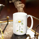 Lovely Daisy Flower Ceramic Mug, Customized Name On Floral Coffee Cup, Personalized Floral Accent Mug 11oz 15oz, Custom Daisy Lover Cup, Gift For Friend And Coworker, Novelty Daisy Mug by CozyNest Decor
