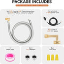 Roastove Universal Dishwasher Installation Kit,4 Ft Stainless Steel Dishwasher Hose,Burst Proof Water Supply Line with 3/8" Compression Connections by CozyNest Decor