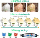 Wolezek Grow Lights for Indoor Plants, 80 LED 4 Heads Full Spectrum Grow Light with Clip, Plant Light with 5000K 3000K 660nm LED Chips, Auto Timer 6 12 16 Hrs, Grow Lamp for Seed Starting by GreenHaven Gardens