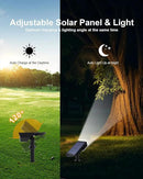 6 Pack Solar Powered Outdoor Spot Lights Outside Waterproof 20 LEDs Landscape Spotlights Dusk to Dawn for House Yard Tree, Plants, Walls, Path, Garden, Statues, Superior Accent Lamp Cool White by GreenHaven Gardens