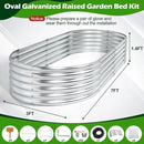7x3x1.4ft Galvanized Raised Garden Bed, Upgraded with X-Shaped Support Rods, Large Raised Garden Beds Outdoor, Raised Bed for Planting Vegetables, Flowers, Fruits by GreenHaven Gardens