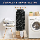 Ironing Board, Compact and Space Saver Ironing Board with Extra Thick 3 Layers Cover, Height Adjustable, Easy Storage with Smart Hanger and Heavy Duty Steel Legs, Black (13x43) by CozyNest Decor