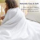 PHF Ultra Soft Waffle Weave Blanket King Size 104"x 90"- Washed Lightweight Breathable Cozy Woven Blanket for Bed - Aesthetic Decor for Couch Bedding Sofa Home Car - White by CozyNest Decor