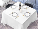 Surmente Square Tablecloth for Square or Round Tables 100% Polyester 70x70 Inch Table Cloth for Weddings, Banquets, or Restaurants (White) by CozyNest Decor