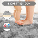 Ultra Soft Rug for Living Room, 6X9 Fluffy Shag Area Rug for Bedroom, Modern Shaggy Carpets Fuzzy Rug for Teens Dorm Nursery Home Decor Aesthetic, Upgrade Anti-Skid Durable, Tie-Dyed Light Grey by TinyTreasures Baby Boutique