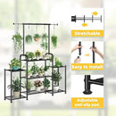 Simple Trending Plant Stand Indoor Outdoor, Metal 3 Tier Tall Hanging Plant Shelf for Multiple Flower Planter Large Heavy Duty Ladder Plant Holder for Garden, Black by GreenHaven Gardens