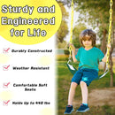 Swing Set for Kids with Chain-Play Swing for Adults with Stainless Steel Mental Taiangle Ring-Suitable for Family Backyard-Play Swing Set (AB010002-6) by TinyTreasures Baby Boutique