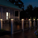 VOLISUN Solar Post Cap Light Outdoor Waterproof 4pack,Solar Fence - Post Lights for 4x4 5x5 6x6 Wooden/Vinyl Post,White Deck Cap Light Solar Powered with Warm White for Garden/Patio/Porch by CozyNest Decor