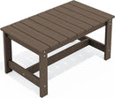 SERWALL HDPE Patio Coffee Table, Rectangle Outdoor Coffee Table, All Weather Patio Table for Deck, Pool, Balcony, Indoor or Outdoor Use, Coffee by CozyNest Decor