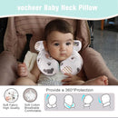 vocheer Baby Travel Pillow(Upgraded), Head and Neck Support Pillow for Pushchair, Car Seat,Stroller, Bouncer, Cotton(Bear) by TinyTreasures Baby Boutique