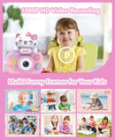 Video Kids Camcocrder, Kids Boys Digital Toddler Camera for 3 4 5 6 7 8 Years Old Birthday Gifts, 1080P Video Camera with Cute Protective Cover & 16GB TF Card, Pink by TinyTreasures Baby Boutique