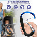 sprookber 6.7 Inch Large Stroller Hooks for Diaper Bags & Purses, Heavy Duty Mommy Hooks for Shopping, Grocery, Backpack – Baby Stroller Accessories, Set of 2 (Bule) by TinyTreasures Baby Boutique