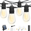 102(96+6) ft Solar String Lights Outdoor, Waterproof with USB Port Remote Control Solar Patio Lights,32 Shatterproof S14 Bulbs,1W Soft White by GreenHaven Gardens