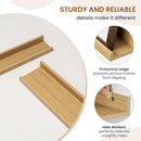 Axeman Picture Ledge Shelf, Floating Shelves for Wall Decor Storage Set of 6, 16 inch Floating Wall Mounted Shelves, Wall Shelves with Lip for Living Room, Bedroom, Nursery, Bathroom, Kitchen, Oak by TinyTreasures Baby Boutique