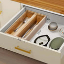 Bamboo Drawer Organizer, 2PCS Stackable Storage Boxes for Utensil Organizer, Wood Tray for kitchen, Bathroom and Bedroom 12" x 3" x 2" by CozyNest Decor