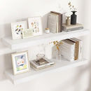 Floating Shelves for Wall, 2 Large Wall Mounted Shelves with Invisible Brackets, Long Wood Floating Wall Shelf Shelves for Living Room, Bedroom, Kitchen, (White, 36" W x 9" D x 1.5" H) by TinyTreasures Baby Boutique