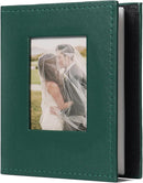 RECUTMS Photo Album 4x6 Photos - 100 Photos Small Capacity Premium Leather Cover Photo Book, Small Photo Album for Wedding Family Baby (Dark Green) by TinyTreasures Baby Boutique