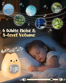 Cat Alarm Clock for Kids with Night Light, Sleep Training Clock Time to Wake Clock, Rechargeable Silicone Light for Bedroom, Perfect Sleep Companion for Boys Girls by TinyTreasures Baby Boutique
