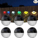 VNPONV RGB Solar Deck Lights Outdoor 6 Pack, Solar Fence Step Lights IPX7 Waterproof Led Solar Lights for Outdoor Stairs, Yard, Patio, and Pathway by GreenHaven Gardens