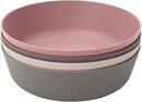 WeeSprout Bamboo Kids Bowls, Set of Four 15 oz Kid-Sized Dinnerware, Cereal, Leftovers & Snack Bowl, Dishwasher Safe (Pink, Green, Gray, & Beige) by TinyTreasures Baby Boutique