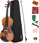 Eastar 1/2 Violin Set Half Size Fiddle EVA-3 Matte for Beginners with Hard Case, Rosin, Shoulder Rest, Bow, and Extra Strings (Imprinted Finger Guide on Fingerboard) by TinyTreasures Baby Boutique