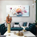 amatop Oversized Wall Art for Living Room Elegant Pink White Blue Floral Art Print Large Abstract Nature Botanical Picture Contemporary Garden Bloom Canvas Decoration Bedroom Office Hallway 58x29 inch by CozyNest Decor