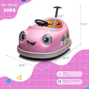 12V Dual Battery Electric Ride on Kids Bumper Car w/Remote Control,360 Degree Spin,Push Rod Rocker Horse Function,3-Speeds Babies & Toddlers Bumping Car Ride on Toy Gift for 1-4 Years Children (Pink) by TinyTreasures Baby Boutique