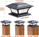 SIEDiNLAR Solar Post Lights Outdoor Glass LED Fence Cap Light 2 Modes for 4x4 5x5 6x6 Posts Deck Patio Garden Decoration Warm White/Cool White Lighting Black (2 Pack) by GreenHaven Gardens