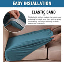H.VERSAILTEX Velvet Stretch Couch Cushion Cover Plush Cushion Slipcover for Chair Loveseat Sofa Cushion Furniture Protector Seat Cushion Sofa Cover (2 Piece Large Sofa Cushion Covers, Peacock Blue) by CozyNest Decor