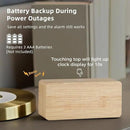 uscce Wooden Digital Alarm Clocks for Bedrooms: Dimmable Dual Alarm Clock with Large Numbers for Bedside Desk - Loud Alarm for Heavy Sleepers with Volume Control - Wood Decor & Gifts by CozyNest Decor