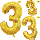 GOER Gold Foil Balloons Number 3,Huge Number Balloons for 3rd Birthday Party Supplies Anniversary Decorations(3 pcs,42 inch,32 inch,16inch) by TinyTreasures Baby Boutique