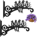 2-Pack Aesthetic Plant Hanger Indoor and Outdoor – 10 Inch Metal Hanging Plant Bracket with Beautiful Bird Pattern – Anti Rust Plant Hooks for Hanging Plants, Bird Feeder, Wind Chime, Lantern by GreenHaven Gardens