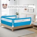 BABY JOY Bed Rails for Toddlers, 59'' Extra Long, Swing Down Bed Guard w/Safety Straps, Folding Baby Bedrail for Kids Twin, Double, Full Size Queen & King Mattress (Blue, 59-Inch) by TinyTreasures Baby Boutique