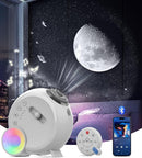 Galaxy Projector for Bedroom,4K Image Planetarium Projector Adjustable Knob,13 in 1 Kids Night Light Projector with Built-in Bluetooth Speaker & White Noise,360° Rotating with Remote Timer (White) by TinyTreasures Baby Boutique