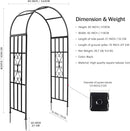 Arbors, Curved Metal Endurable Iron Trellis Plants Stand Use for Outdoor Garden Arbor Climbing Plants Wedding Arches Ceremony by GreenHaven Gardens
