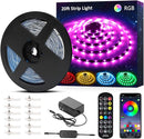 NOVOSTELLA 20ft RGB Smart LED Strip Lights Kit, Music Sync APP RGB Color Changing Flexible Dimmable 180 Units SMD 5050 LEDs Tape with 24 Key Remote, LED Ribbon for Home Lighting Kitchen Bar, 24V by TinyTreasures Baby Boutique