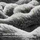 EVERGRACE Ultra Soft Luxury Fluffy Ridgeline Faux Rabbit Fur Throw Blanket, Thick Warm Bubble Throw for Bed, Cozy Plush Reversible Blankets for Couch, Chair, Sofa, Grey, 50x60 Inches, 870 GSM by CozyNest Decor