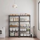 1250 lbs 5 Tier Shelf Metal Storage Shelves Shelving Wire Rack Heavy Duty Closet Organizers for Garage Kitchen Bathroom Laundry Black 13.8" D x 35.4" W x 68.5" H by CozyNest Decor