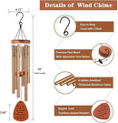 Memorial Gifts, Sympathy Wind Chimes Memorial Wind Chimes for Loss of Loved One Prime, Sympathy Gift, Bereavement/Remembrance Gifts in Memory of Loved One Mother Father, 30" Wooden by CozyNest Decor