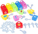 AXEARTE Montessori Educational Toys - Alphabet Learning Locks and Keys for Toddlers - 26 Locks & Keys Set - Baby Sensory Fine Motor Skills Toys - ABC Locks and Keys by TinyTreasures Baby Boutique