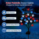 2 Packs Solar 4th of July Decorations Outdoor Lights, Solar Red White and Blue Star Pathway Lights, Waterproof Outdoor Patriotic Decorations Lights for July 4th Memorial Day Garden Yard Pathway Grave by GreenHaven Gardens