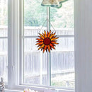 BOXCASA Sun Stained Glass Window Hangings,Tiffany Style Red Sun Suncatcher,Handcrafted Stained Glass Sun Decor for Window,Home Decorations for Window Living Room Bedroom Balcony Kitchen by GreenHaven Gardens