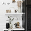 QEEIG Floating Shelf for Wall Bathroom Shelves Bedroom Kitchen Living Room Farmhouse Small Book Shelf 16 inch Set of 1, White (015-W1) by CozyNest Decor